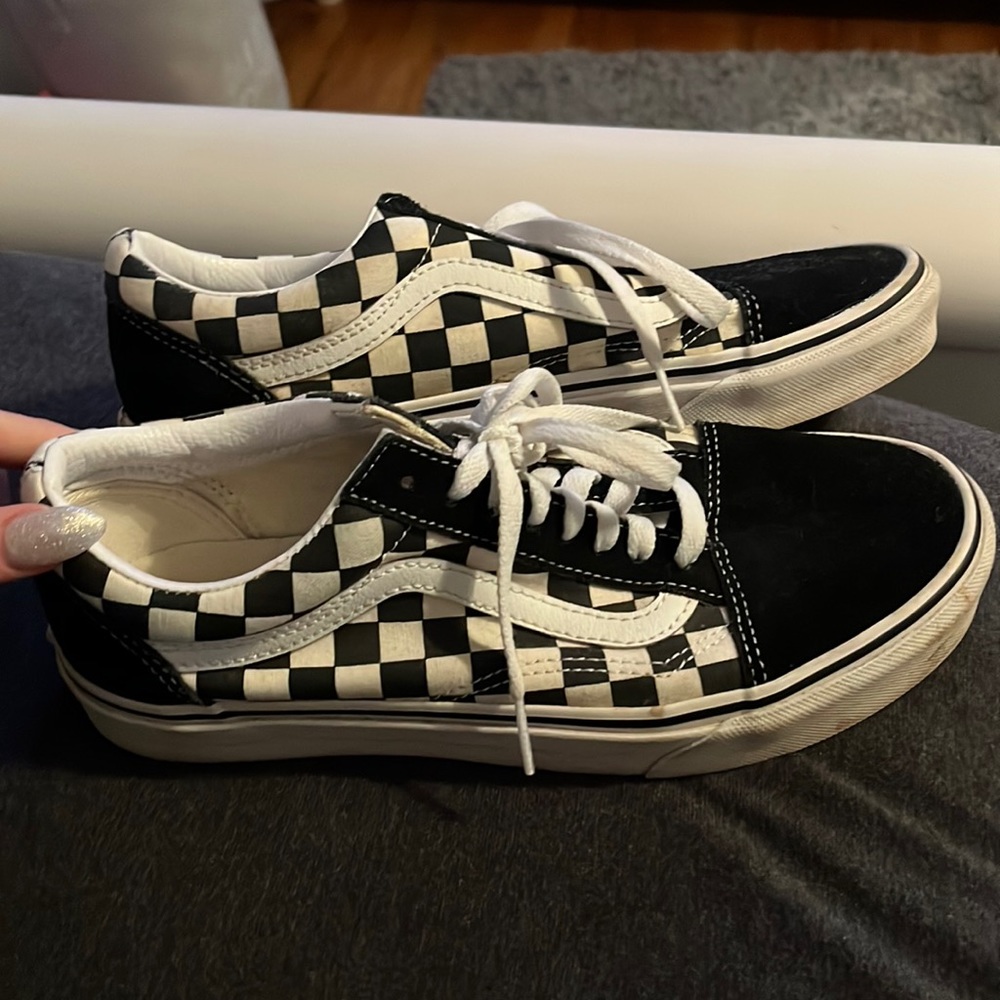 Black Checkered Vans